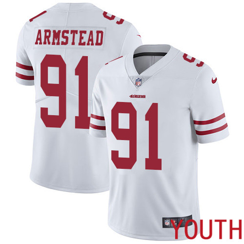 San Francisco 49ers Limited White Youth Arik Armstead Road NFL Jersey #91 Vapor Untouchable->youth nfl jersey->Youth Jersey